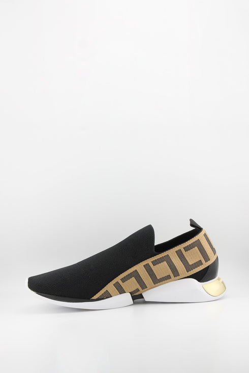 Luz da lua Geometric Pattern Slip-On Sneakers